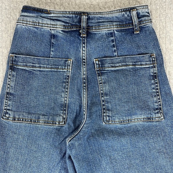 Zara Baggy Wide Leg Jeans New With Tags Women 4/24X29 high rise Blue Hip‎ Hop - Picture 8 of 9